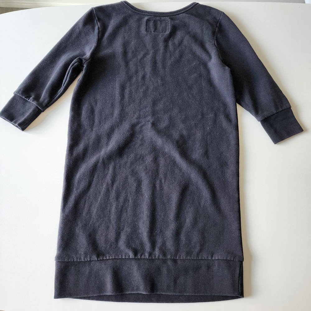 Roots Sweatshirt Dress Womens XS Black 3/4 Sleeve Cotton Blend Athletic Casual - Picture 12 of 14